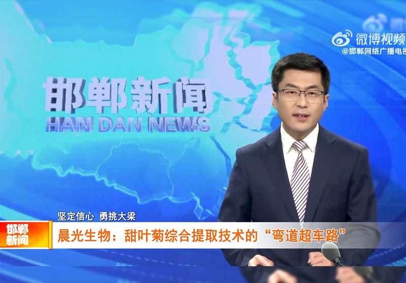 邯郸电视台丨【坚定信心 勇挑大梁】晨光生物：甜叶菊综合提取技术的“弯道超车路”